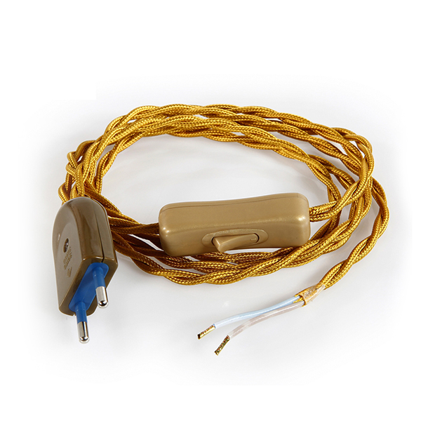 Cable de conexión trenzado oro