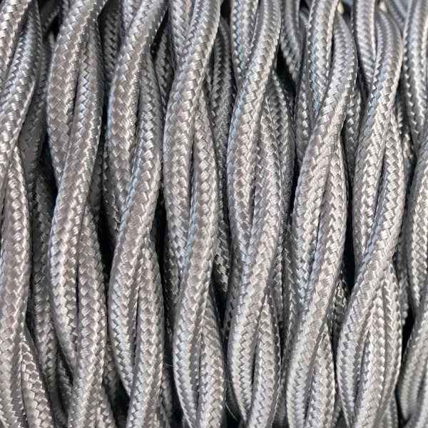 Cable eléctrico textil color gris