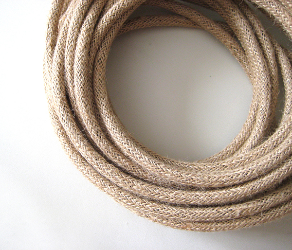 Cable trenzado decorativo rústico tipo saco 30mm grosor - Cable textil  decorativo trenzado - Fabricatulampara
