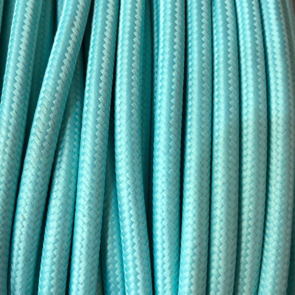 Cable textil agua marina