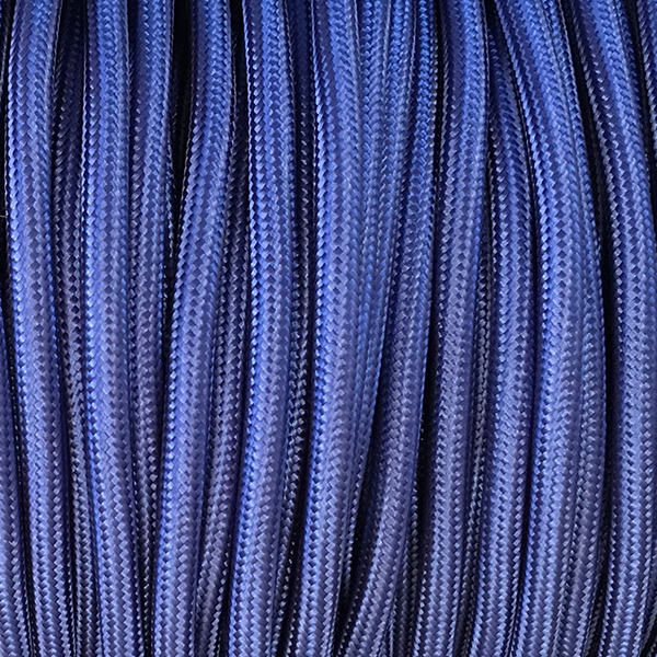 Cable textil azul oscuro