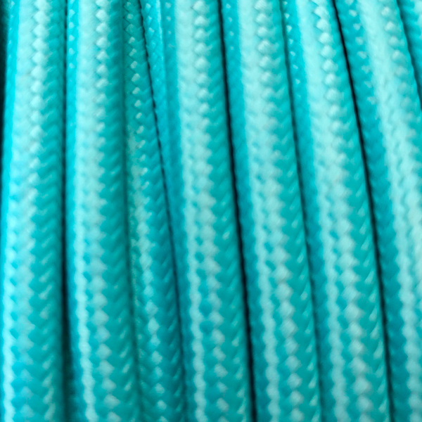 Cable textil azul tiffany