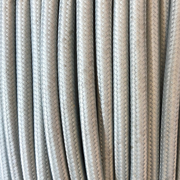 Cable textil gris perla