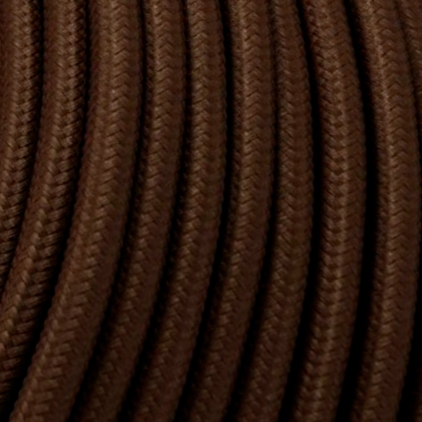 Cable textil marrón