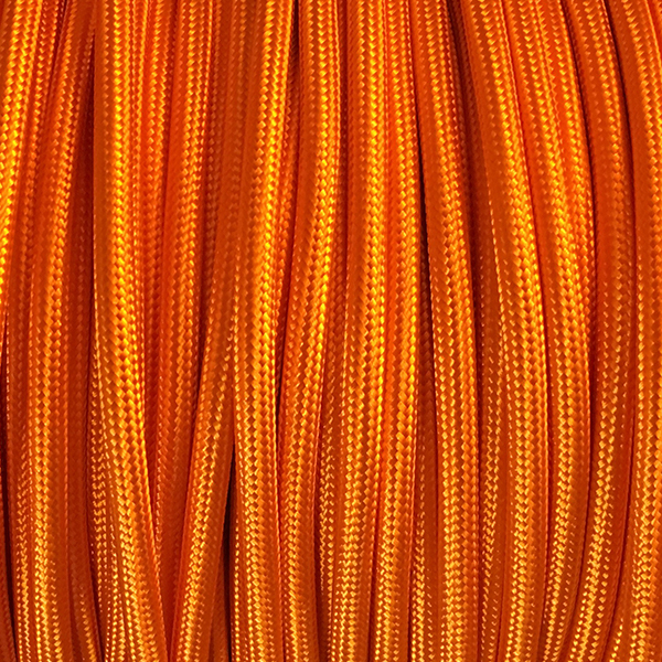 Cable textil naranja