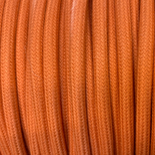 Cable textil Naranja mate