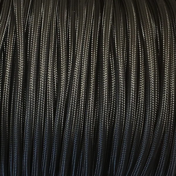 Cable textil negro