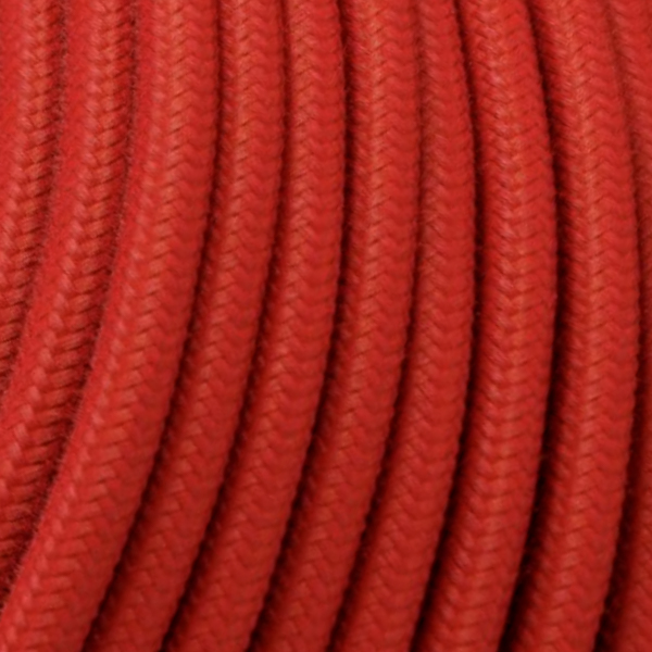 Cable textil rojo