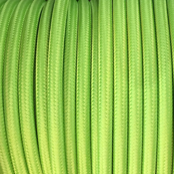 Cable textil verde pistacho