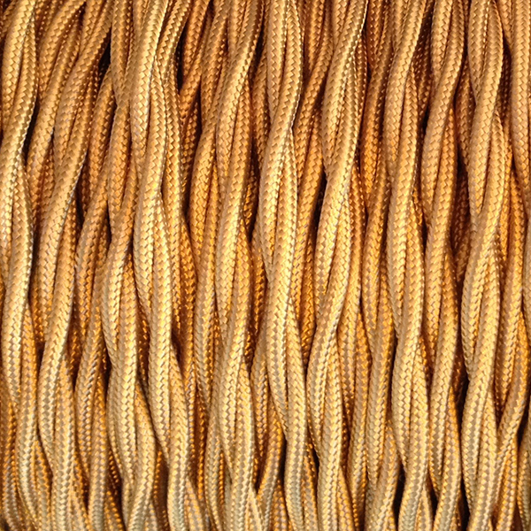 Cable trenzado textil 2x1,5 Dorado