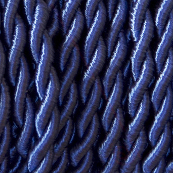 Cable trenzado textil AZUL seda