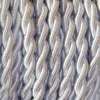 Cable trenzado textil BLANCO seda