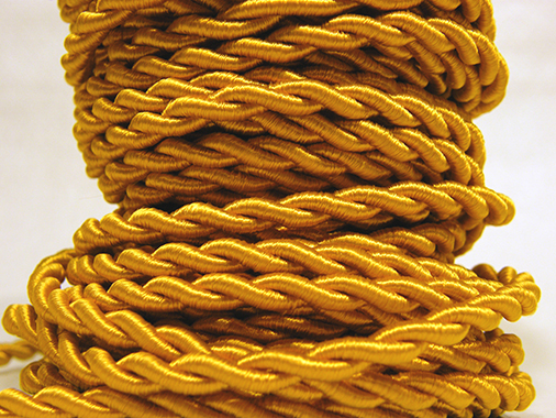 Cable trenzado textil DORADO