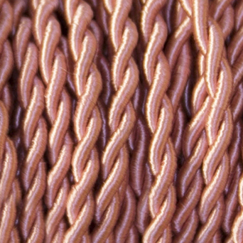 Cable trenzado textil ROSA seda