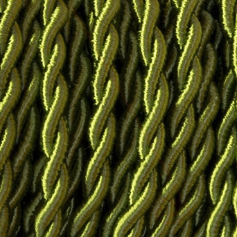 Cable trenzado textil VERDE seda
