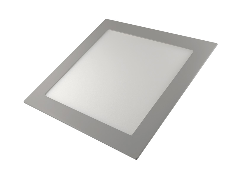 Downlight LED cuadrado gris 18W 3000k