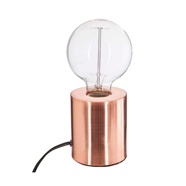 Lámpara sobremesa cilindro cobre