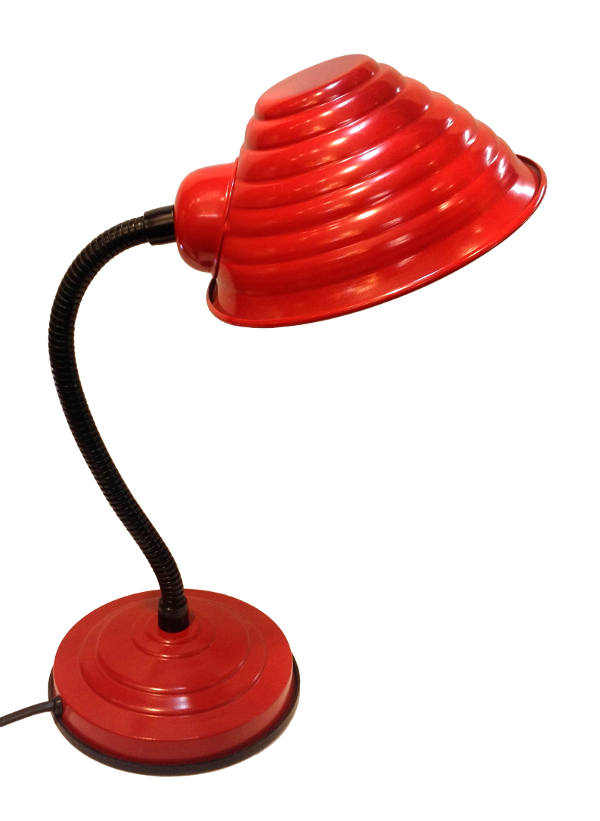 Lámpara sobremesa retro roja