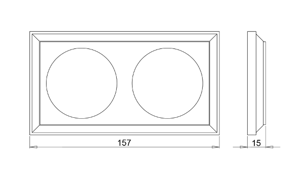 Marco 3d, Profundidad 2,5 cm, 18,2x23,2 cm, 12,8x17,7 cm, Pino,madera  Contrachapada, 1 ud