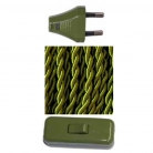 Cable de conexión trenzado verde