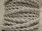 Cable trenzado textil BLANCO seda