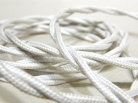 Cable trenzado textil BLANCO