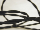 Cable trenzado textil NEGRO