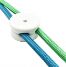 Sujeta cables doble blanco